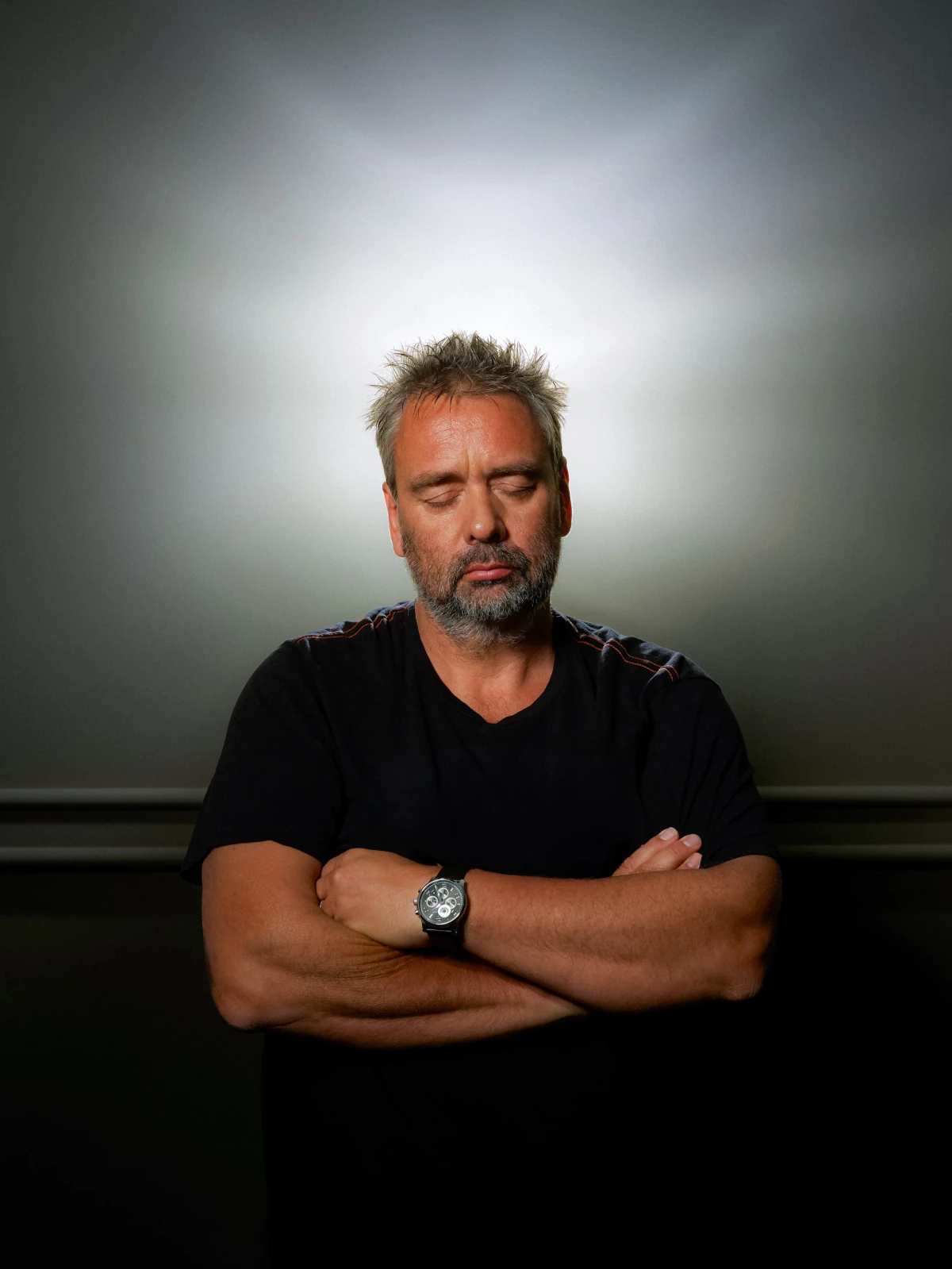 Editorial portrait of French director Luc Besson